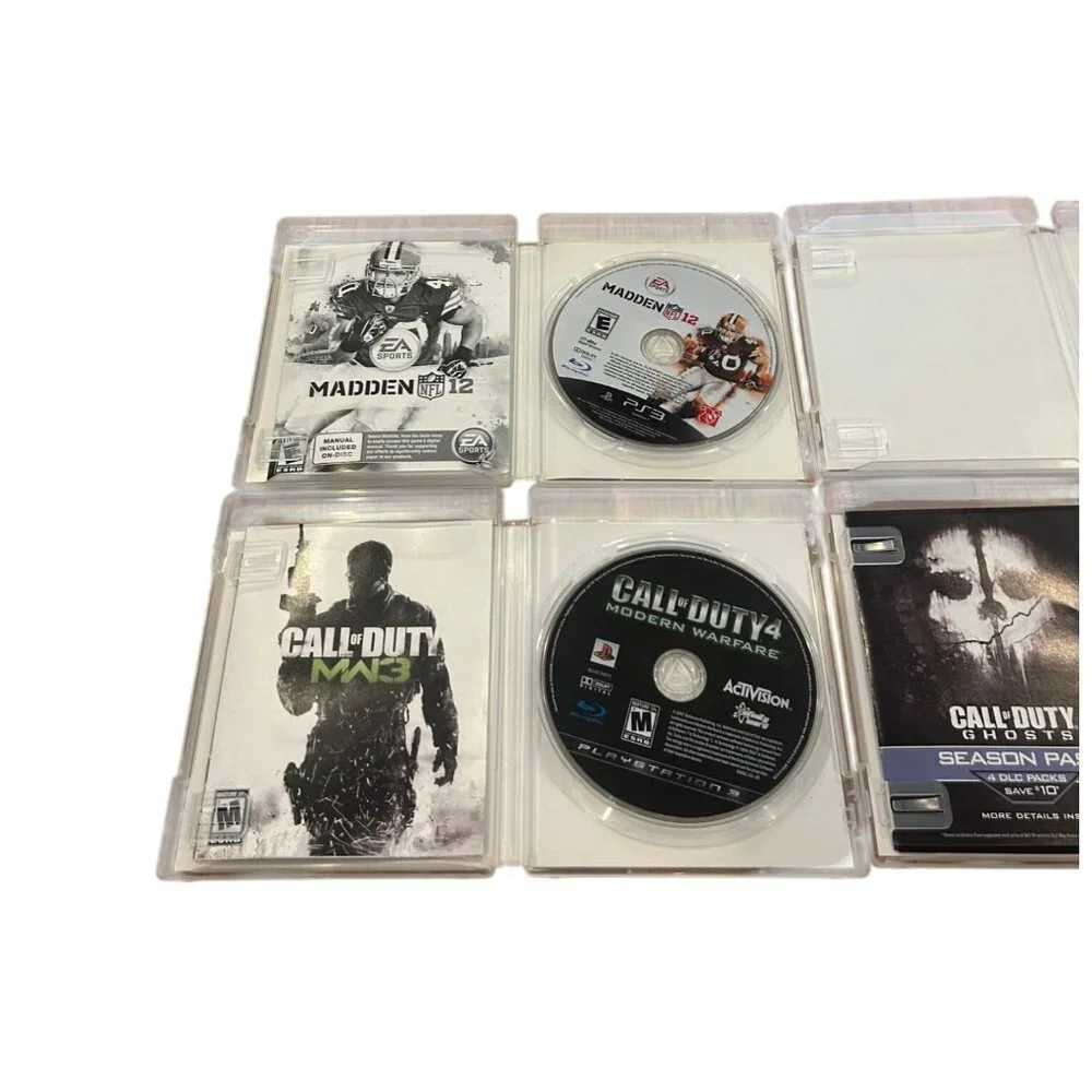 Lot of 4 Sony PlayStation 3 Video Games Call of Duty Tiger Woods Madden